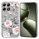 For Xiaomi 14T Colorful Painting Pattern TPU Phone Case(Flowers On Grey) - 1