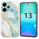 For Redmi 13 4G Colorful Painting Pattern TPU Phone Case(Marble) - 1