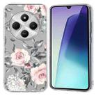 For Redmi 14C 4G Colorful Painting Pattern TPU Phone Case(Flowers On Grey) - 1