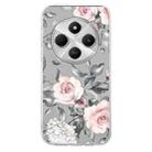 For Redmi 14C 4G Colorful Painting Pattern TPU Phone Case(Flowers On Grey) - 2