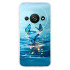 For Redmi A3 Colorful Painting Pattern TPU Phone Case(Blue Butterflies) - 2