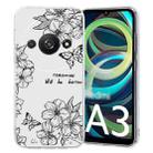 For Redmi A3 Colorful Painting Pattern TPU Phone Case(Butterfly Flower) - 1