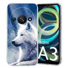 For Redmi A3 Colorful Painting Pattern TPU Phone Case(White Wolf) - 1