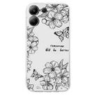 For Redmi Note 13 4G Colorful Painting Pattern TPU Phone Case(Butterfly Flower) - 2