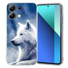 For Redmi Note 13 4G Colorful Painting Pattern TPU Phone Case(White Wolf) - 1