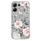 For Redmi Note 13 4G Colorful Painting Pattern TPU Phone Case(Flowers On Grey) - 2