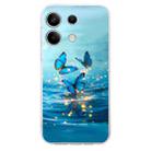 For Redmi Note 13 5G Colorful Painting Pattern TPU Phone Case(Blue Butterflies) - 2