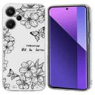 For Redmi Note 13 Pro+ 5G Colorful Painting Pattern TPU Phone Case(Butterfly Flower) - 1