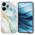 For Redmi Note 14 5G Colorful Painting Pattern TPU Phone Case(Marble) - 1