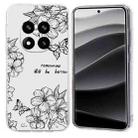 For Redmi Note 14 Pro+ 5G Colorful Painting Pattern TPU Phone Case(Butterfly Flower) - 1