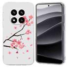 For Redmi Note 14 Pro+ 5G Colorful Painting Pattern TPU Phone Case(Plum Blossom) - 1