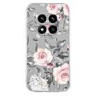 For Redmi Note 14 Pro+ 5G Colorful Painting Pattern TPU Phone Case(Flowers On Grey) - 2