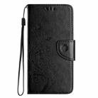 For Redmi 14C Butterfly Flower Pattern Flip Leather Phone Case(Black) - 2