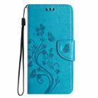 For Redmi Note 14 Pro+ 5G Butterfly Flower Pattern Flip Leather Phone Case(Blue) - 2