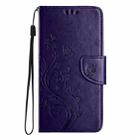 For Redmi Note 14 Pro+ 5G Butterfly Flower Pattern Flip Leather Phone Case(Dark Purple) - 2