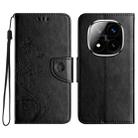 For Redmi Note 14 Pro+ 5G Butterfly Flower Pattern Flip Leather Phone Case(Black) - 1