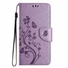 For Redmi Note 14 Pro+ 5G Butterfly Flower Pattern Flip Leather Phone Case(Light Purple) - 2