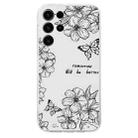 For Samsung Galaxy S25 Ultra 5G Colorful Painting Pattern TPU Phone Case(Butterfly Flower) - 2