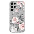 For Samsung Galaxy S25 Ultra 5G Colorful Painting Pattern TPU Phone Case(Flowers On Grey) - 2