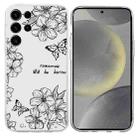 For Samsung Galaxy S24 Ultra 5G Colorful Painting Pattern TPU Phone Case(Butterfly Flower) - 1