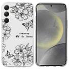 For Samsung Galaxy S24+ 5G Colorful Painting Pattern TPU Phone Case(Butterfly Flower) - 1