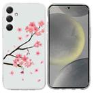 For Samsung Galaxy S24+ 5G Colorful Painting Pattern TPU Phone Case(Plum Blossom) - 1