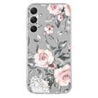 For Samsung Galaxy S24+ 5G Colorful Painting Pattern TPU Phone Case(Flowers On Grey) - 2