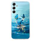 For Samsung Galaxy S24 5G Colorful Painting Pattern TPU Phone Case(Blue Butterflies) - 2