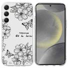 For Samsung Galaxy S24 5G Colorful Painting Pattern TPU Phone Case(Butterfly Flower) - 1