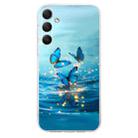 For Samsung Galaxy S24 FE 5G Colorful Painting Pattern TPU Phone Case(Blue Butterflies) - 2