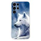 For Samsung Galaxy S23 Ultra 5G Colorful Painting Pattern TPU Phone Case(White Wolf) - 2