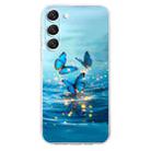For Samsung Galaxy S23+ 5G Colorful Painting Pattern TPU Phone Case(Blue Butterflies) - 2
