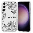 For Samsung Galaxy S23+ 5G Colorful Painting Pattern TPU Phone Case(Butterfly Flower) - 1