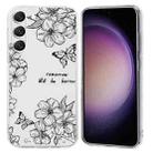 For Samsung Galaxy S23 5G Colorful Painting Pattern TPU Phone Case(Butterfly Flower) - 1