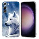 For Samsung Galaxy S23 5G Colorful Painting Pattern TPU Phone Case(White Wolf) - 1