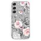 For Samsung Galaxy S23 5G Colorful Painting Pattern TPU Phone Case(Flowers On Grey) - 2