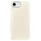 For iPhone SE 2022 / SE 2020 Litchi Pattern Silver Edge Camera Frame Material Phone Case(White) - 1