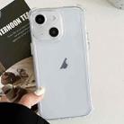 For iPhone 14 Transparent Four-corner Shockproof TPU Phone Case(White) - 1