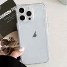 For iPhone 14 Pro Transparent Four-corner Shockproof TPU Phone Case(White) - 1