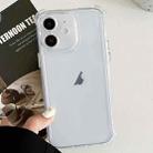 For iPhone 12 Transparent Four-corner Shockproof TPU Phone Case(White) - 1