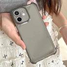 For iPhone 12 Transparent Four-corner Shockproof TPU Phone Case(Black) - 1