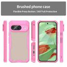 For Google Pixel 9 Armor Glaze PC Hybrid TPU Phone Case(Pink) - 2