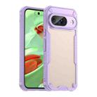 For Google Pixel 9 Armor Glaze PC Hybrid TPU Phone Case(Purple) - 1