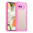 For Google Pixel 9a Armor Glaze PC Hybrid TPU Phone Case(Pink) - 1