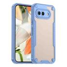 For Google Pixel 9a Armor Glaze PC Hybrid TPU Phone Case(Blue) - 1