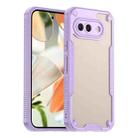 For Google Pixel 9a Armor Glaze PC Hybrid TPU Phone Case(Purple) - 1