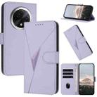 For Redmi A3 Pro Triangle Pattern Buckle Clasp Leather Phone Case(Light Purple) - 1