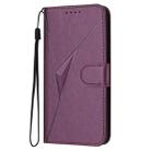 For Redmi Note 14 Pro+ 5G Triangle Pattern Buckle Clasp Leather Phone Case(Dark Purple) - 2