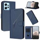 For Redmi Note 12 4G Global Triangle Pattern Buckle Clasp Leather Phone Case(Royal Blue) - 1