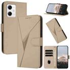 For Redmi Note 12 5G Global Triangle Pattern Buckle Clasp Leather Phone Case(Gold) - 1